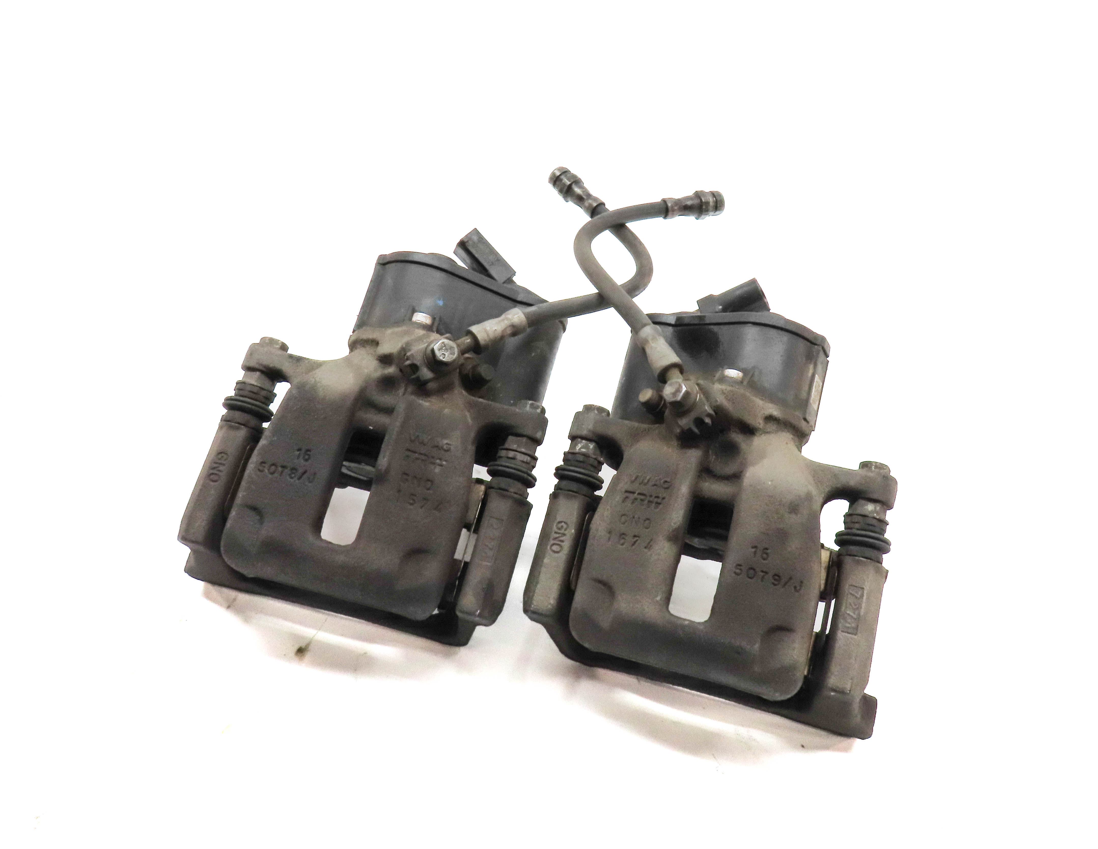 2009-2018 VW TIGUAN CC 2015 AUDI Q3 (8U) REAR LEFT & RIGHT BRAKE CALIPER SET/2 — exact item pictured